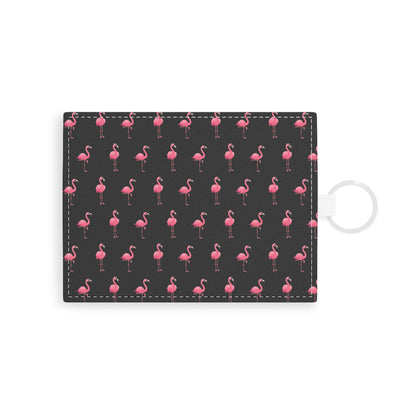 Flamingos Saffiano Leather Card Holder