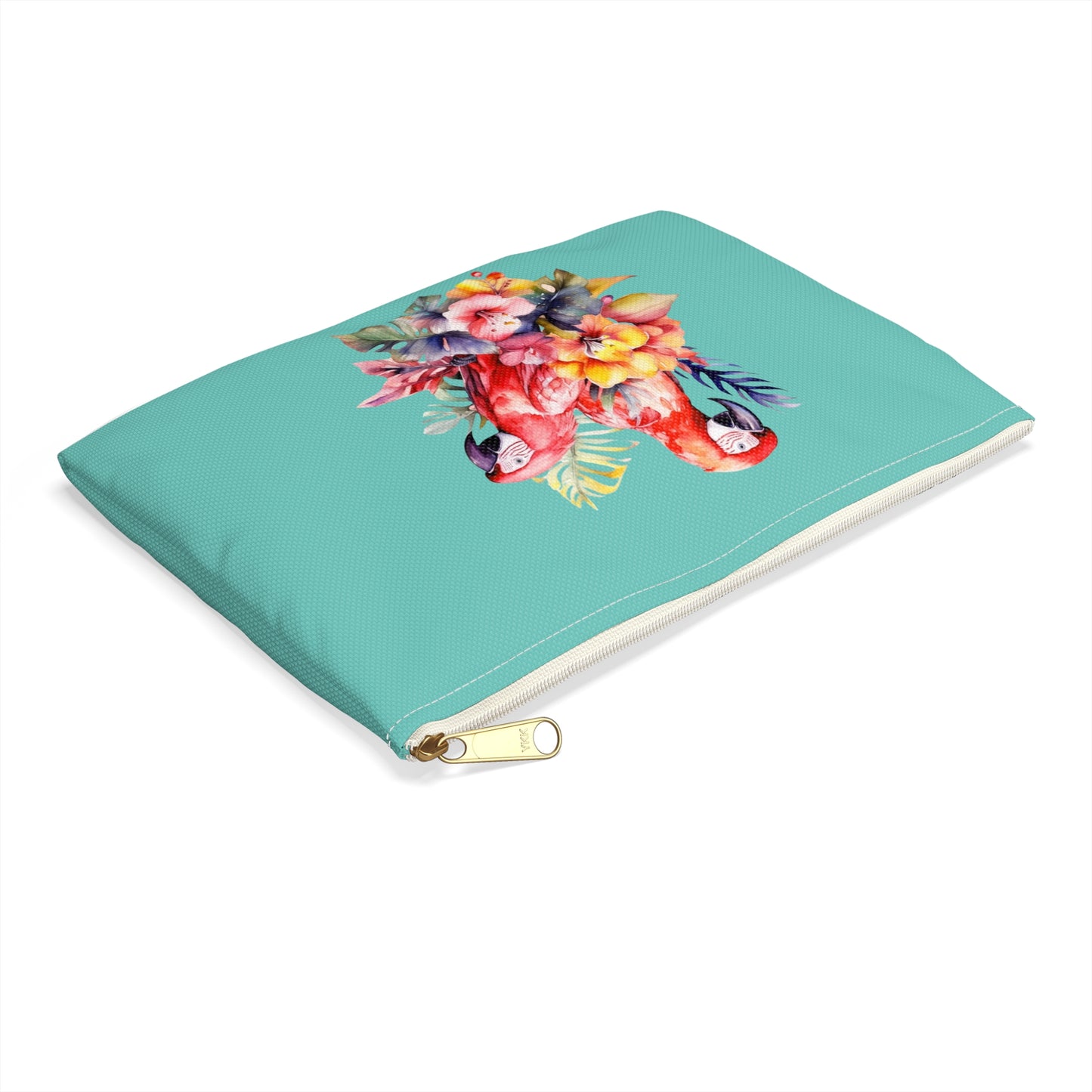 Hibiscus & Parrot Accessory Pouch