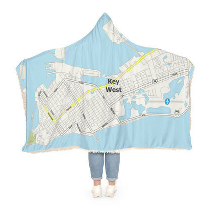 Key West Map Snuggle Blanket