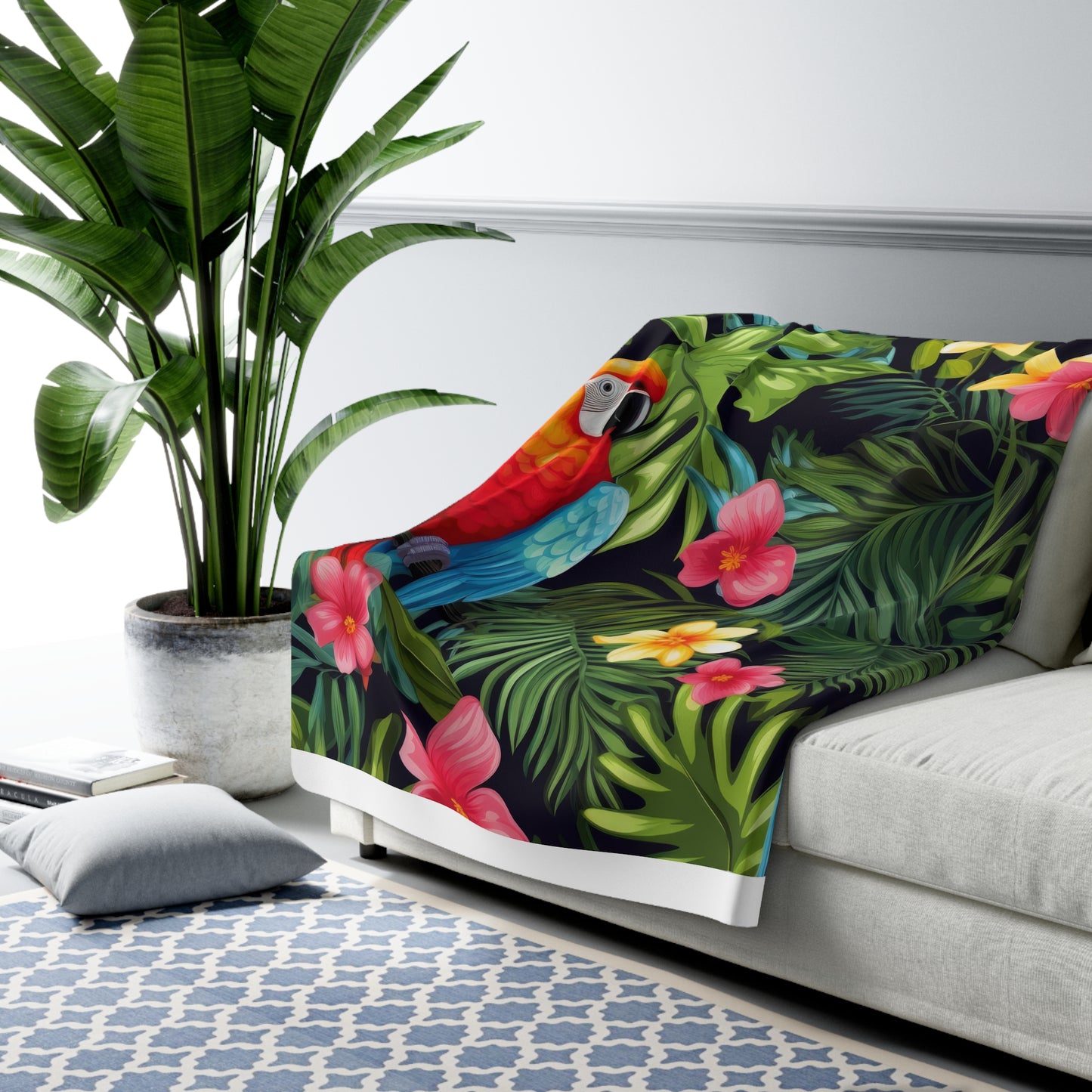 Tropical Parrot Blanket