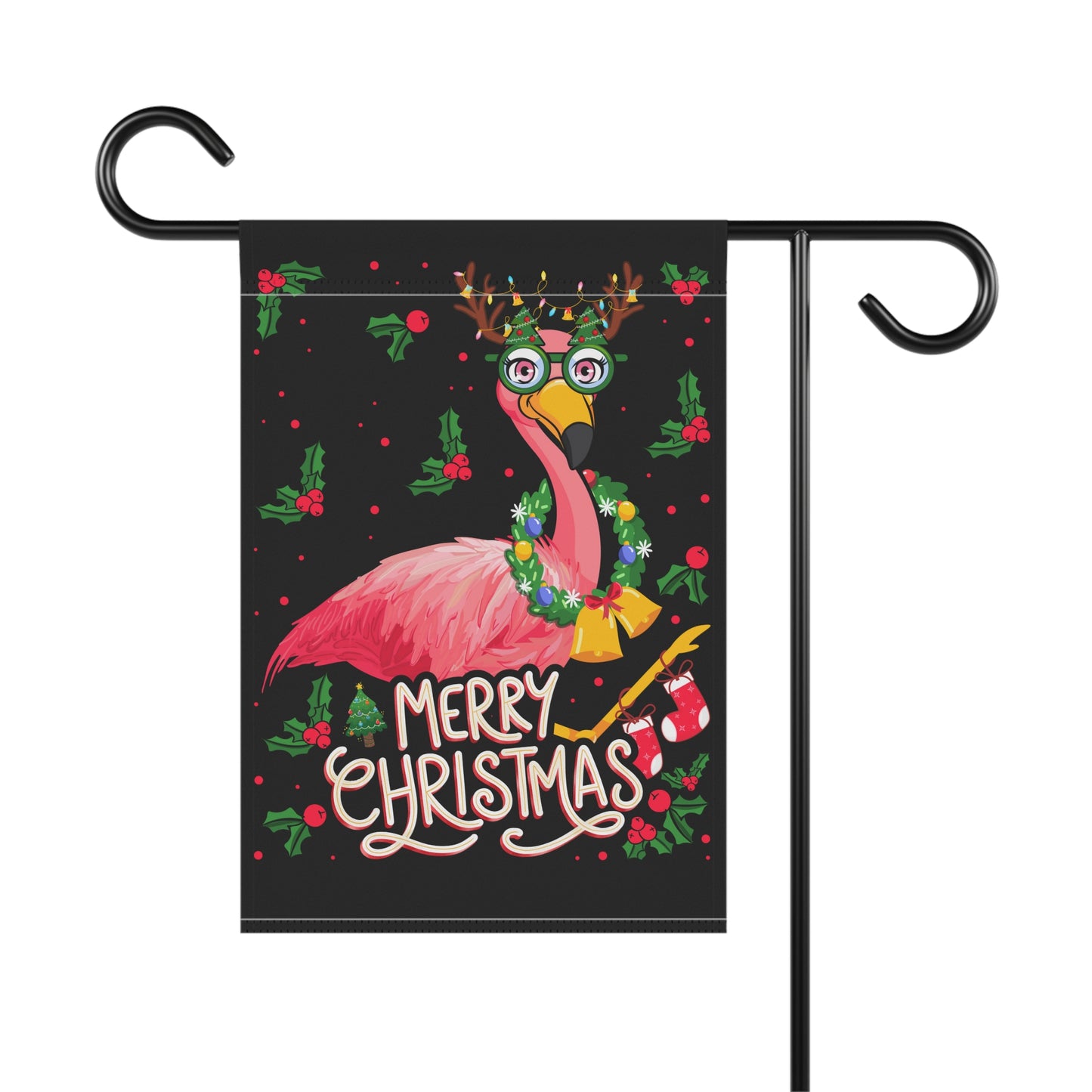 Flamingo Christmas Flag Garden Flag