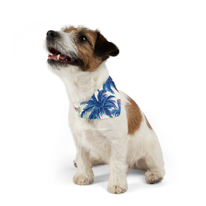 Pink & Blue Palm Tree Pet Bandana Collar