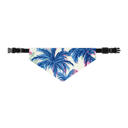 Pink & Blue Palm Tree Pet Bandana Collar