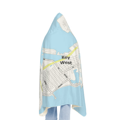 Key West Map Snuggle Blanket