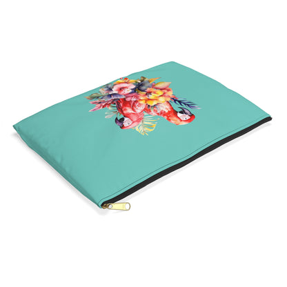 Hibiscus & Parrot Accessory Pouch