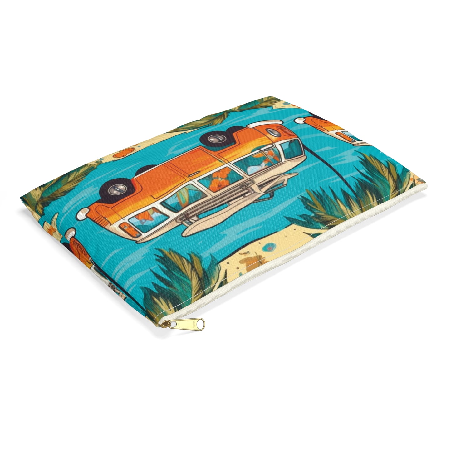 Orange Surf Bus Accessory Pouch