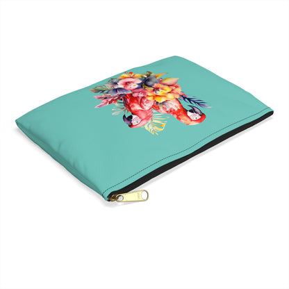 Hibiscus & Parrot Accessory Pouch