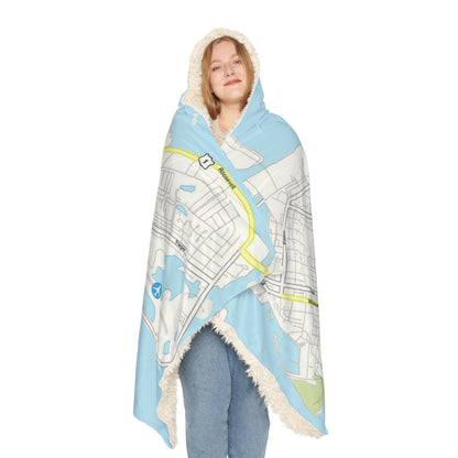 Key West Map Snuggle Blanket