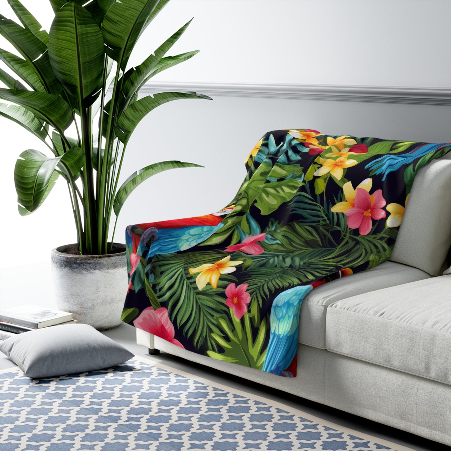 Tropical Parrot Blanket