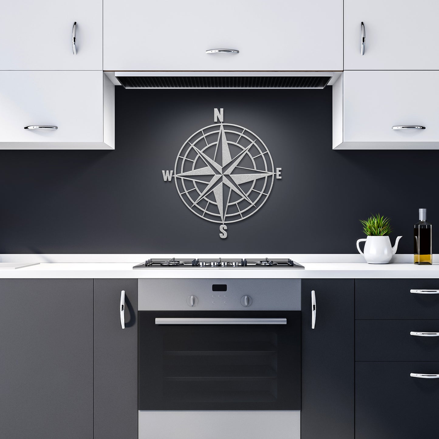 Compass Rose Metal Wall Decor