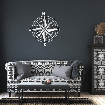 Compass Rose Metal Wall Decor